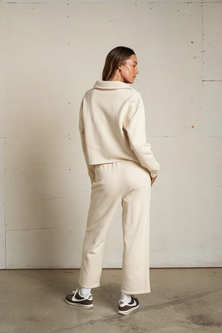 Vinny - Heavier Fleece 3/4 Sweatshirt - Sugar