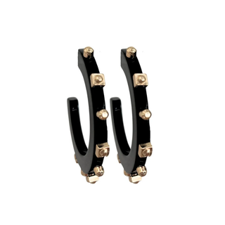 Large Solid Jewel Hoops