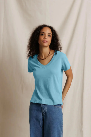Hendrix V Neck - Milky Blue