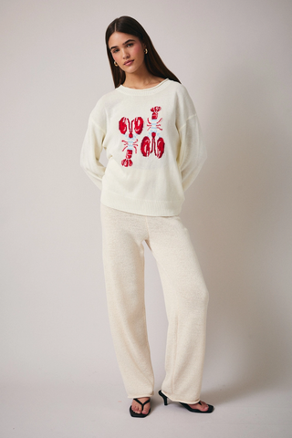 Nautical Stripe Lobster Sweater