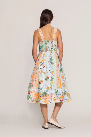 ALORA PANEL MIDI DRESS - Multi Color