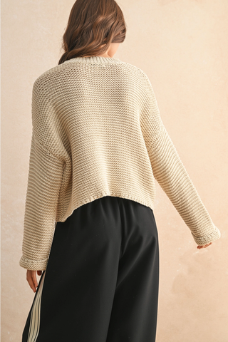 Round Neck Sweater Knitted Top