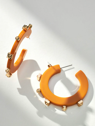 Small Solid Jewel Hoops