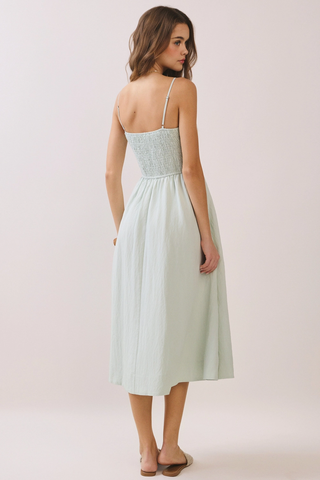 Ariel Embroidered Front Dress - Mint