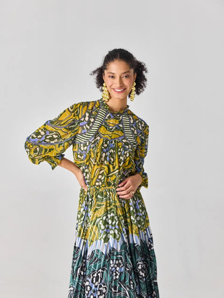 Sharvi Blouse - Yellow Multi