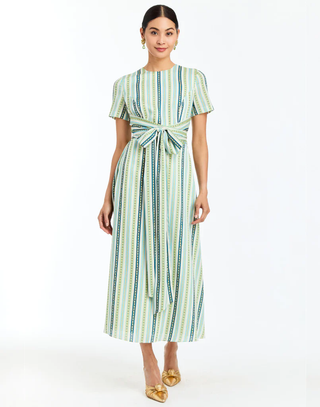Nolita Short Sleeve Wrap Dress - Catena Stripe