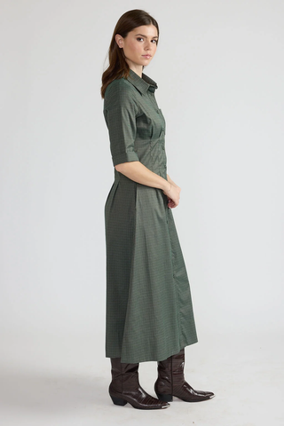 Justine Dress - Green Check