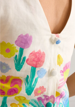 Brenna Top - Secret Garden Print