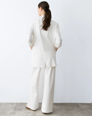 Ponte Knit Oversized Blazer - Off-White