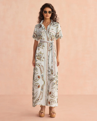 Amira Shirt Dress - Powder