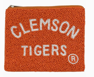 Clemson Tigers Beaded Pouch