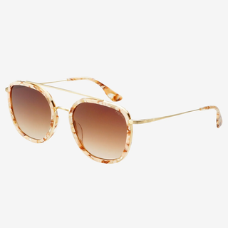 Weston Acetate Round Unisex Sunglasses - Pink Pearl / Brown