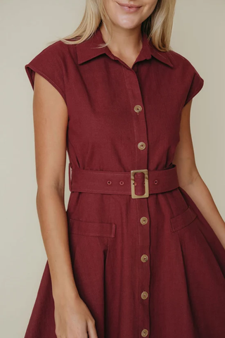 Collette Dress - Garnet