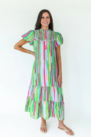 GRACE DRESS- DRAPER STRIPE