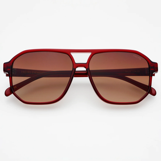 Billie Unisex Aviator Sunglasses - Dark Cherry