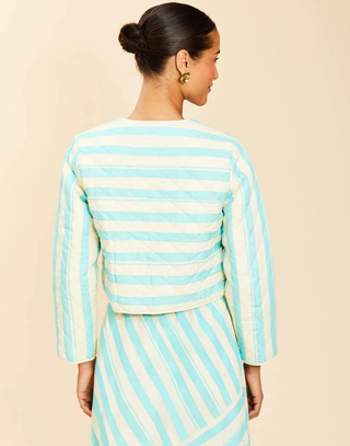 Este Convertible Quilted Jacket - Aegean Blooms