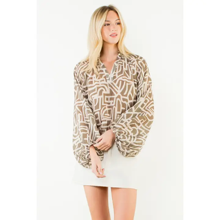 Everyday Long Sleeve Abstract Top