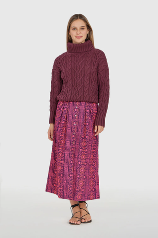 Scout Skirt - Mulberry Stripes