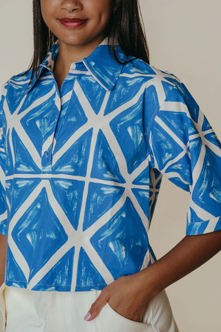 Maggie Top - Blue Tile