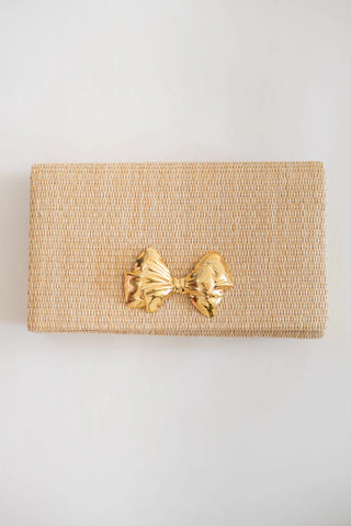 JILLIAN STRAW CLUTCH