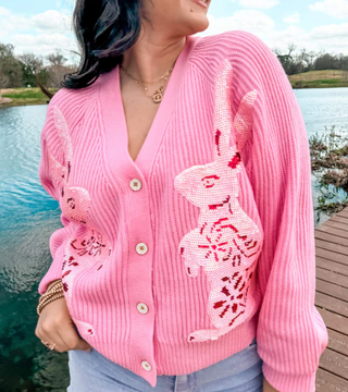 Pink Bunny Cardigan
