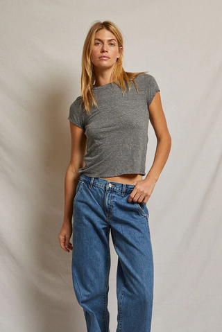 Sheryl Baby Tee - Heather Grey