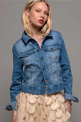Classic Denim Trucker Jacket - Light Blue
