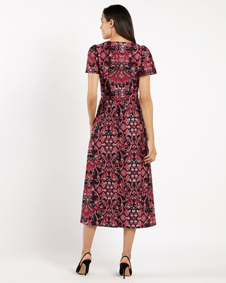Jodi Dress Gilded Jude Cloth - Paisley Amore Red Silver
