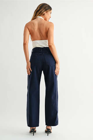Barrel Jean Twist - Navy
