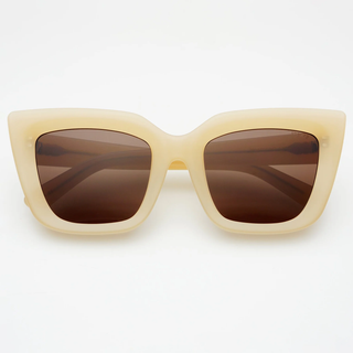 Portofino Acetate Oversized Cat Eye Sunglasses - Tan