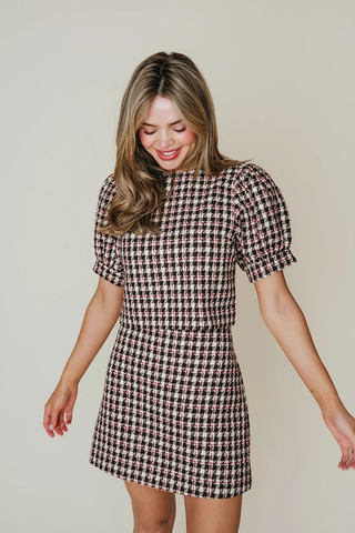 Chandler Skirt - Check Tweed