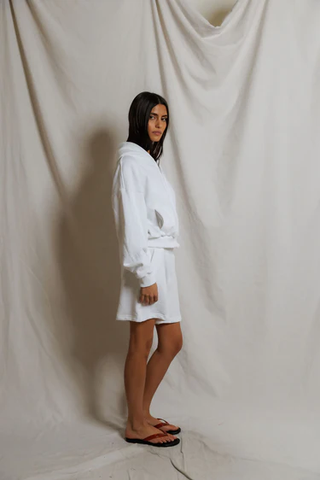 Bari French Terry Short - White
