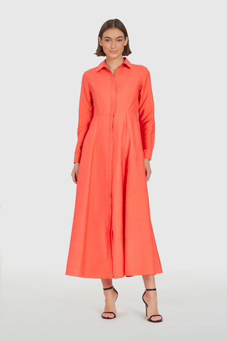 Classic Shirtdress - Cranberry