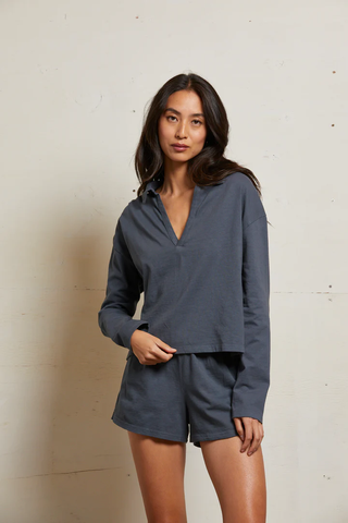 Alison - Tennessee Jersey Collard Shirt - Night