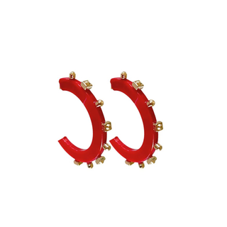 Small Solid Jewel Hoops
