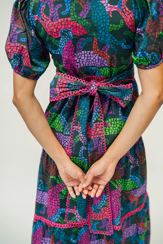 Alida Dress - Snow Leopard