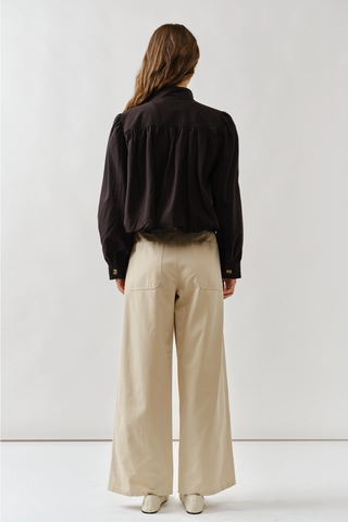 London Short Balloon Trench Jacket - Black