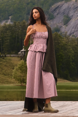 Betsy Dress - Cotswold Check Rust