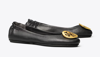 Minnie Travel Ballet Flat - Perfect Black / Gold