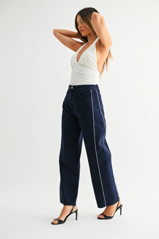 Barrel Jean Twist - Navy