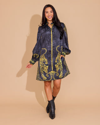 NORA DRESS - POUNCING PANTHER