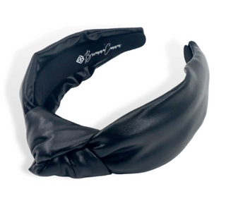 BLACK PUFF KNOTTED HEADBAND