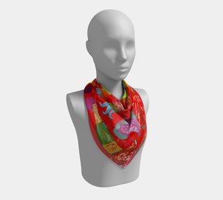 Scarf - "Flowers and Tigers and Bubbly! Oh My!"