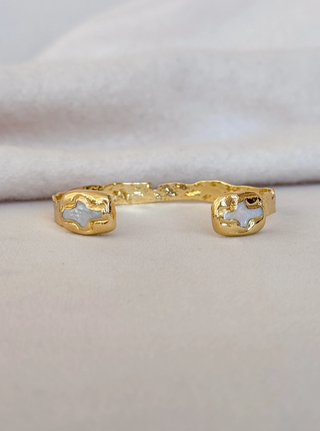 Misty Cuff - Cross Pearl
