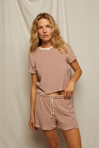 Bree - Loop Terry Stripe Tee