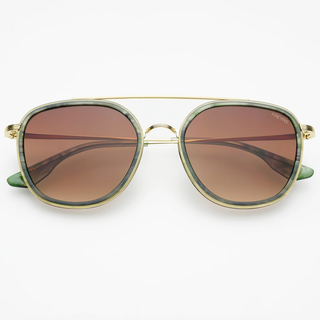 Weston Acetate Round Unisex Sunglasses - Emerald