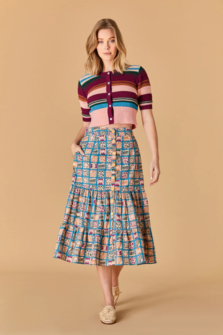 Eloise Skirt - Sea Tiles