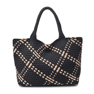 Sky's The Limit Large Tote - Black & Nude