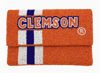 Clemson Beaded Mini Crossbody Bag