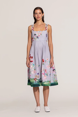 ANAYA SCALOP BODICE MIDI DRESS - Multi Color